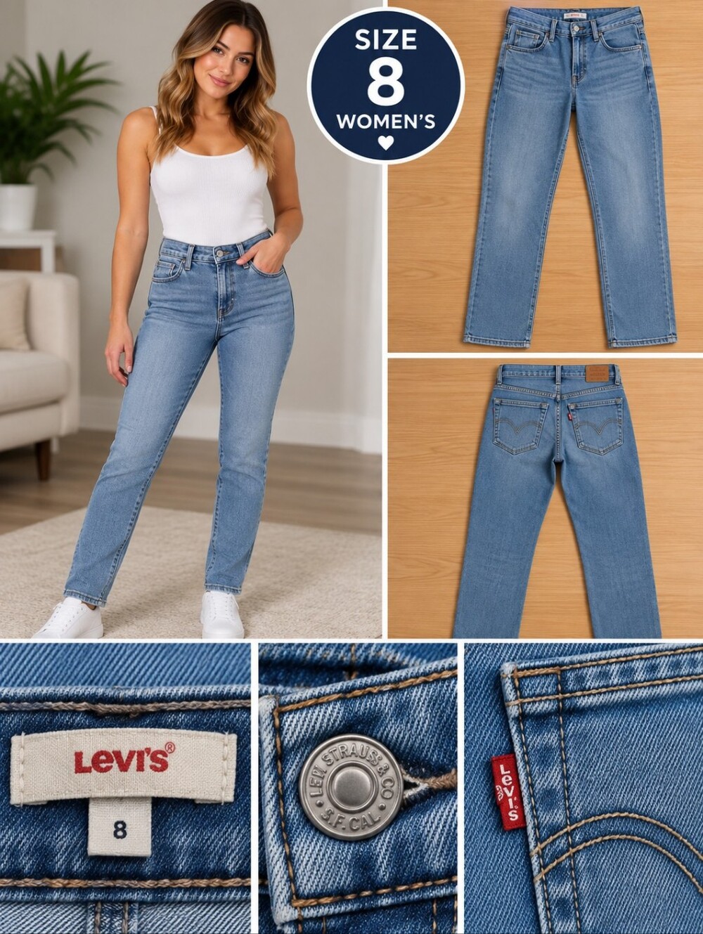 Levi Women's size 8 denim skinny jeans #32